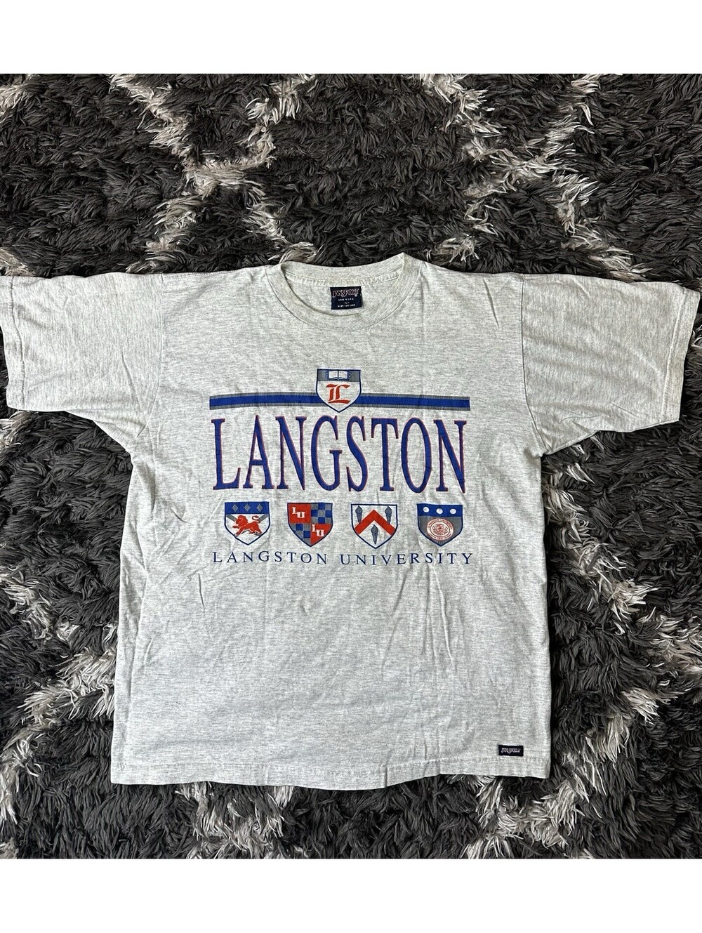 Vintage 90s JanSport Single Stitch Langston University T-Shirt Large USA Made